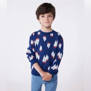 Petit Bateau Boat Print Sweatshirt